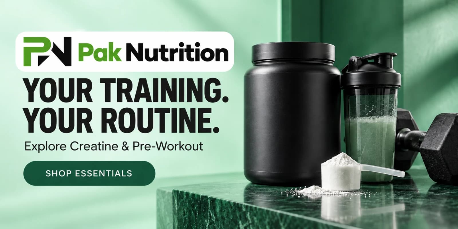 PakNutrition: Your training. Your routine. Explore creatine and pre-workout.