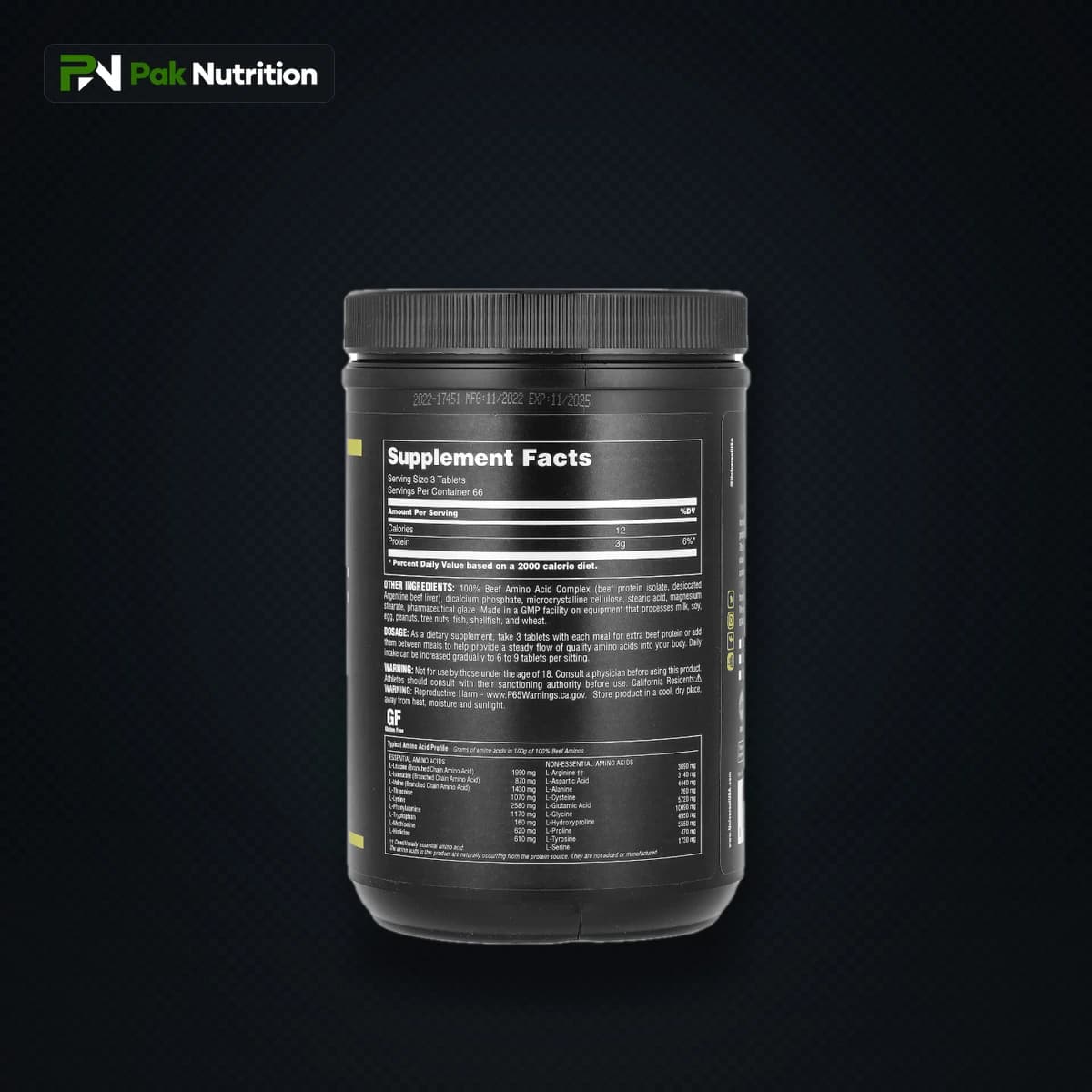 UNIVERSAL NUTRITION 100% BEEF AMINO — Hero